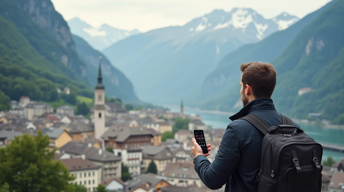 Traveler uses a Swiss neobank app to open free international bank account for convenient multi-currency management