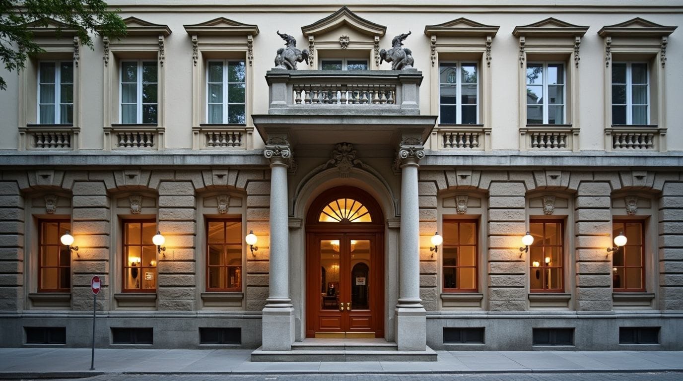 The historic Pictet Private Bank headquarters in Geneva, Switzerland, a symbol of Swiss banking tradition and prestige.