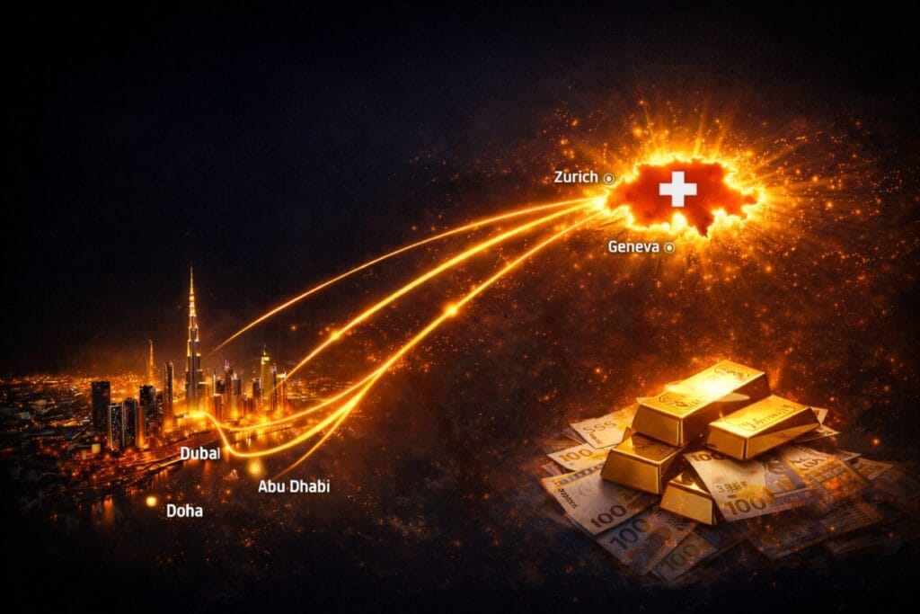 Investors moving global wealth to a Swiss bank account as Switzerland becomes a safe haven for international capital