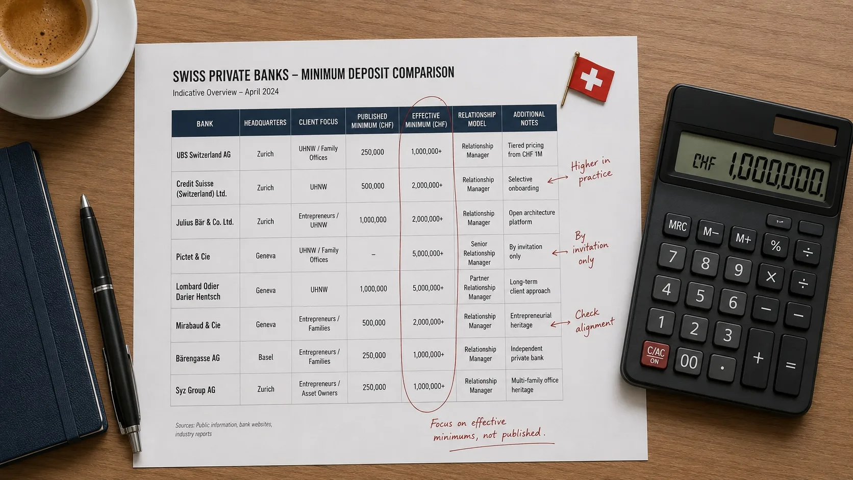 Swiss Bank Account Minimum Deposit Non-Resident: The Real