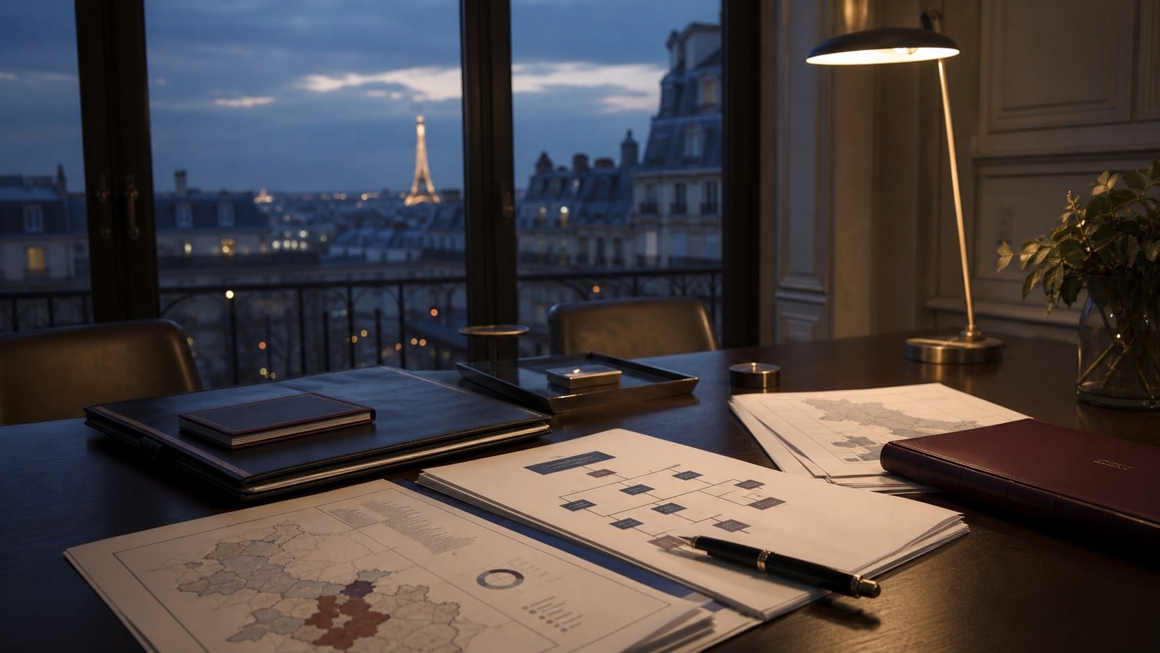French UHNW family office reviewing lawful private banking and residence documentation after a wealth tax debate