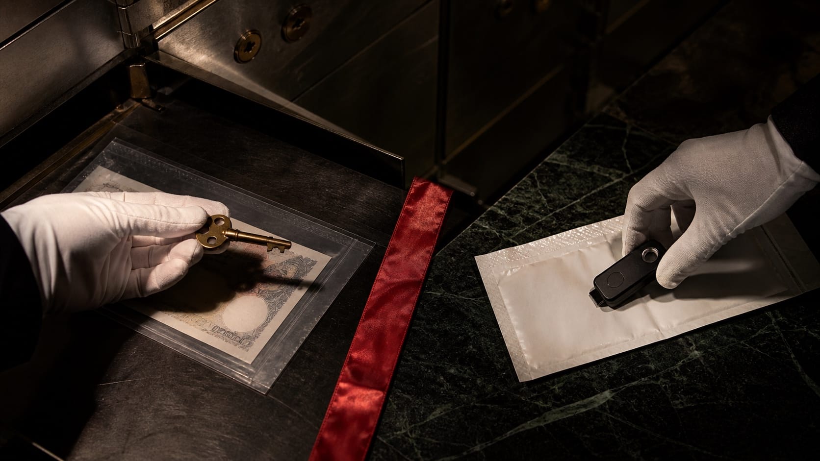 Vault keys illustrating bank reserve custody and stablecoin wallet security