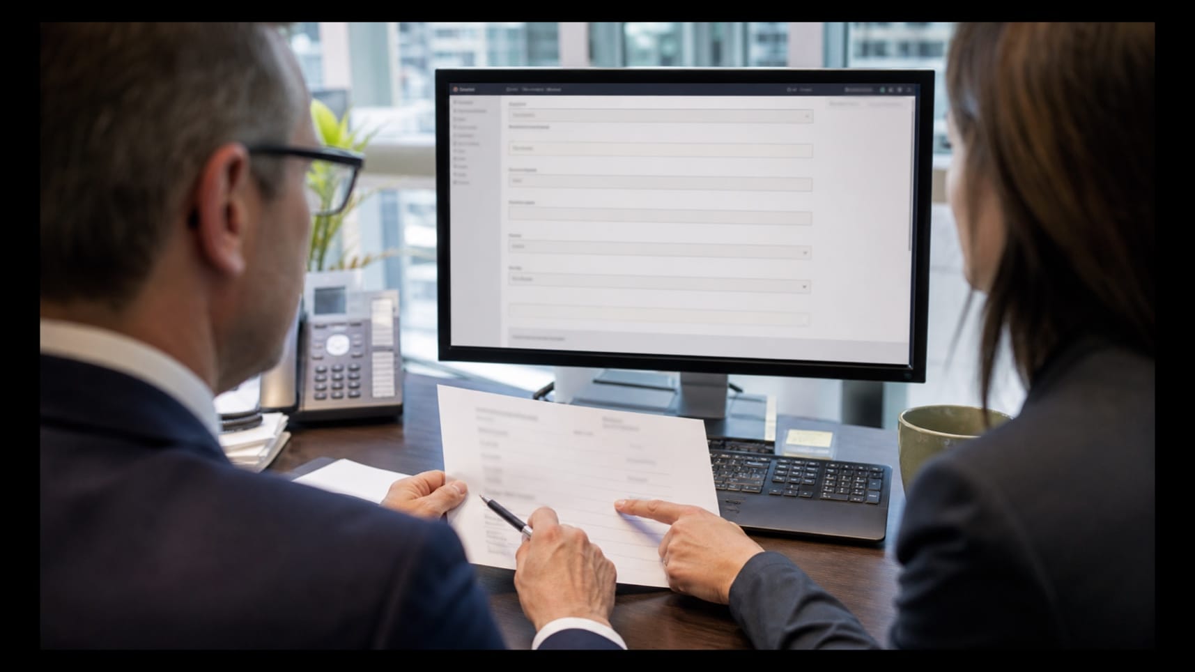 Treasury professionals checking structured beneficiary address data for an international payment